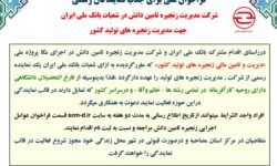 فراخوان سراسری جهت جذب مدیریت زنجیره های تولید درکشور با مشارکت بانک ملی ایران